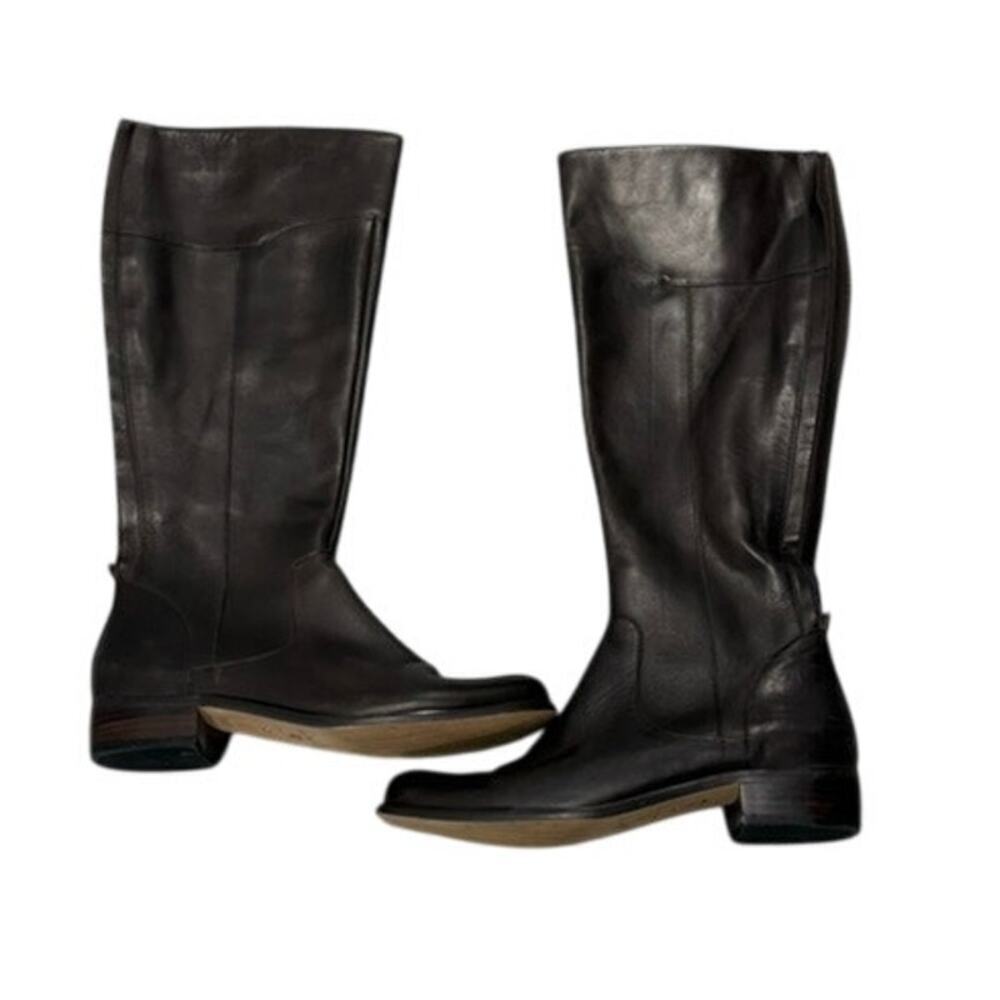Corso Como Brown Leather Tall Riding Boots Size 9.5